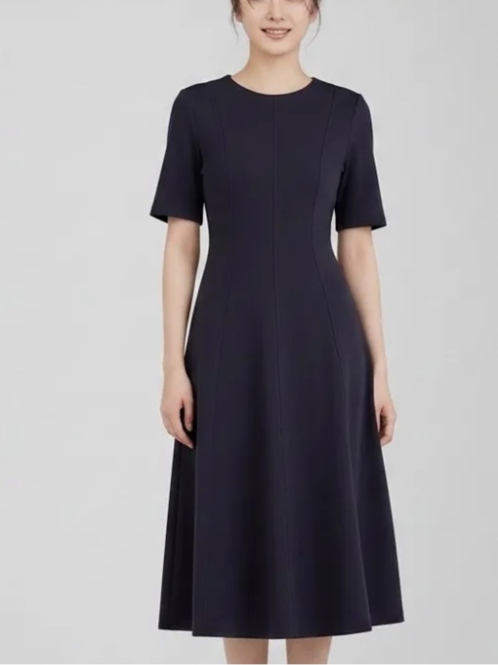 Quince Ultra-Stretch Ponte Midi Dress